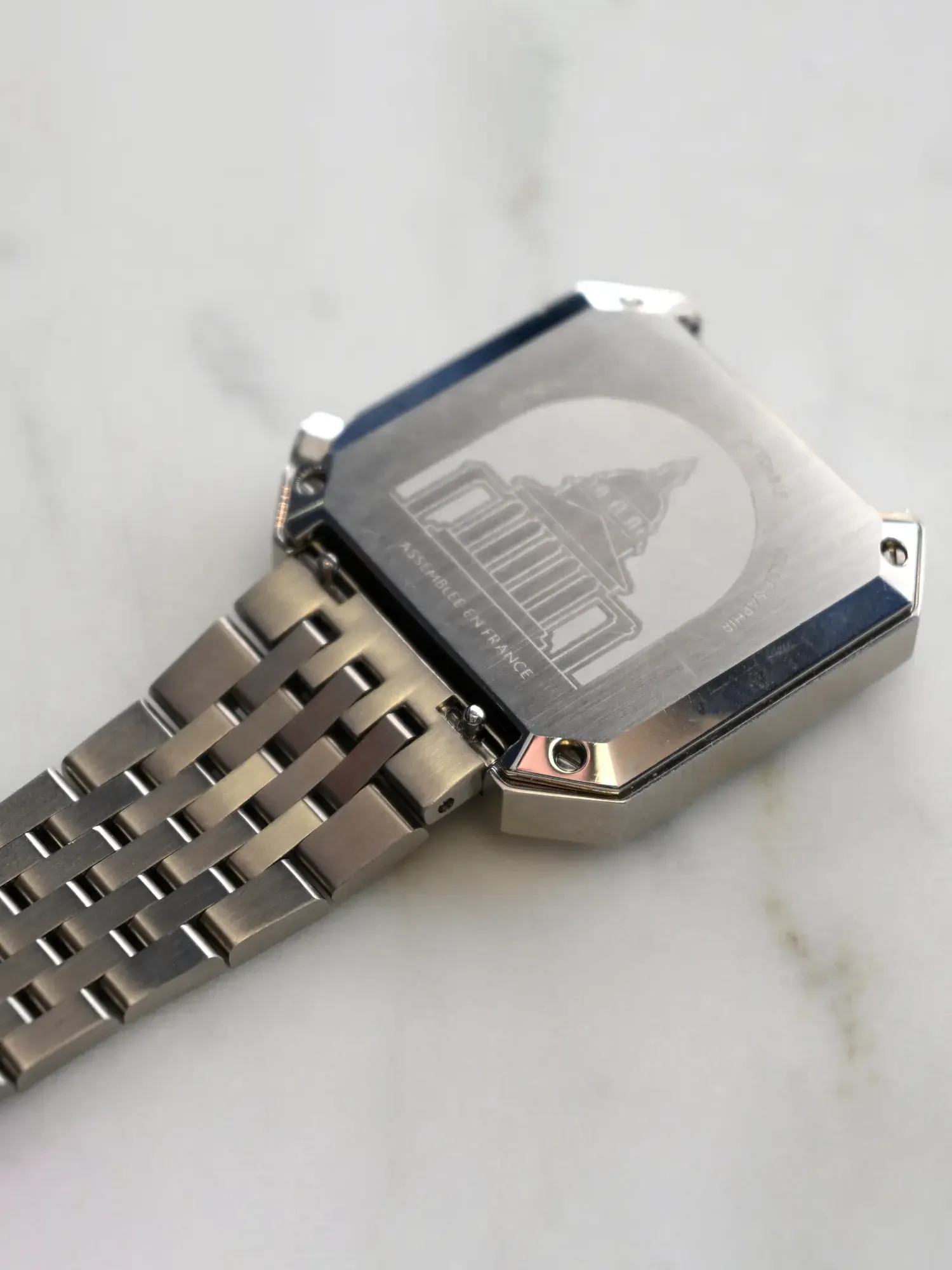 BRACELET ACIER - MAILLE ARGENT - Image 3