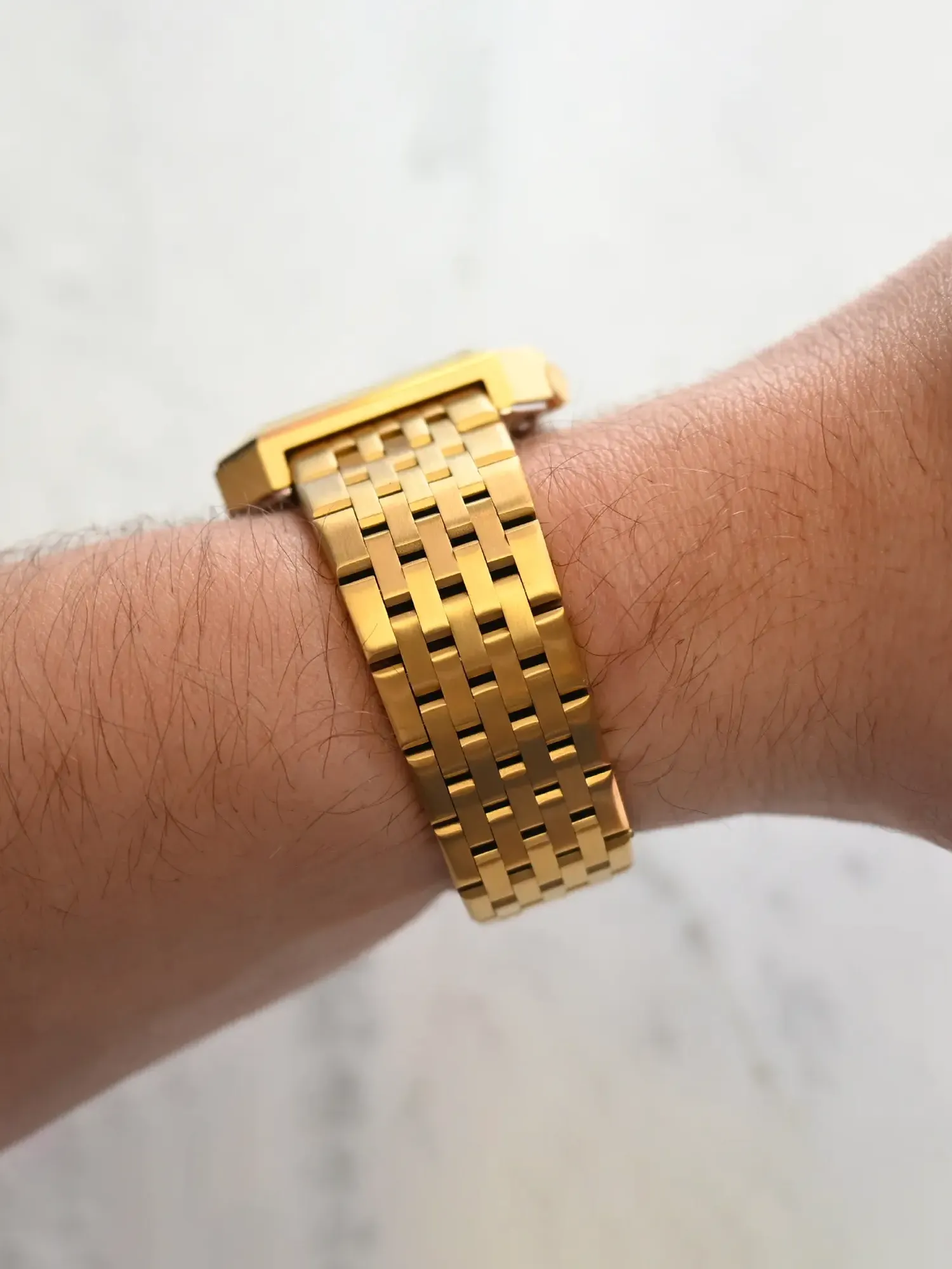 BRACELET ACIER - MAILLE OR - Image 2