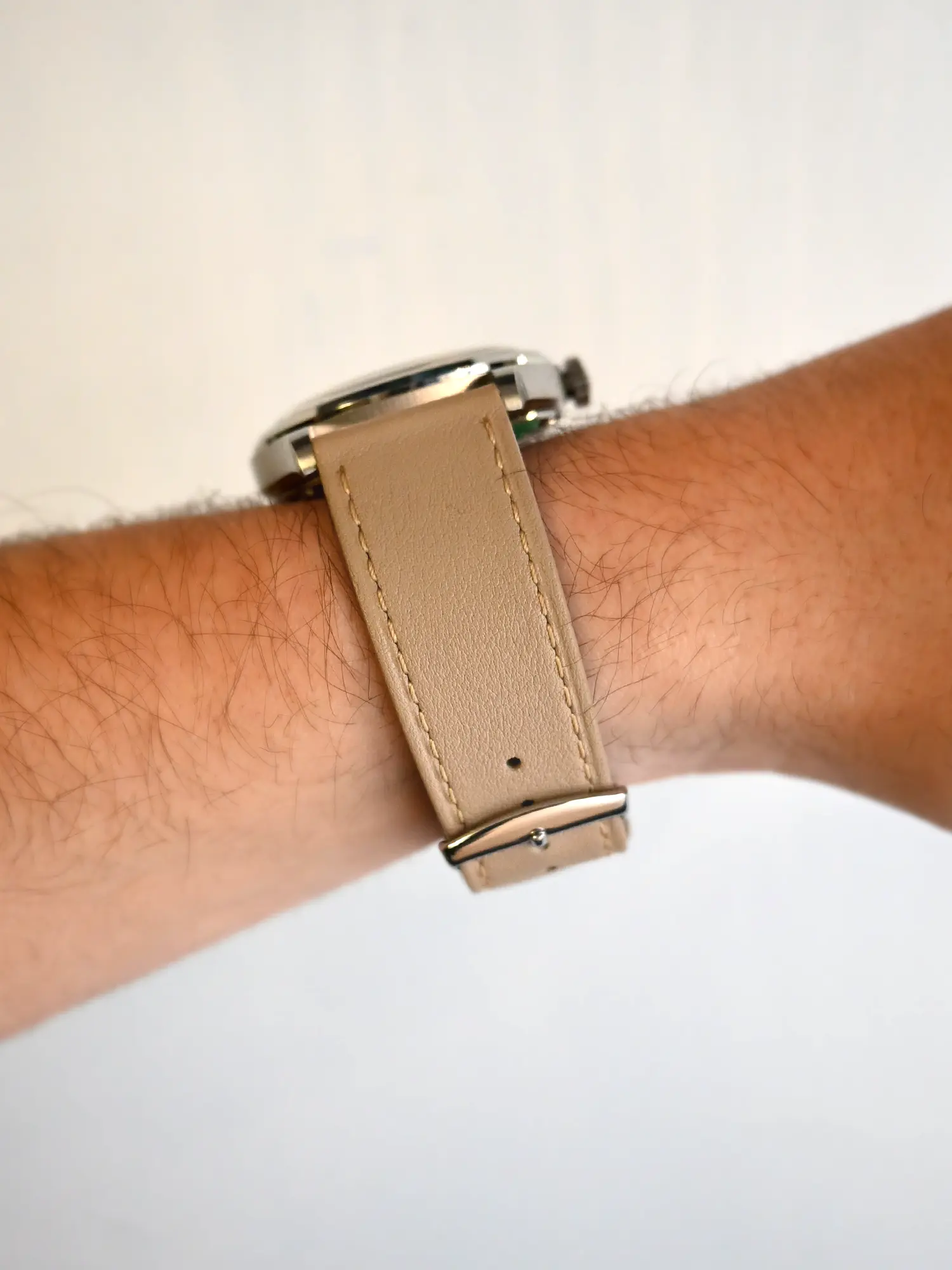 BRACELET CUIR - BEIGE SABLE SURPIQUÉ - Image 2