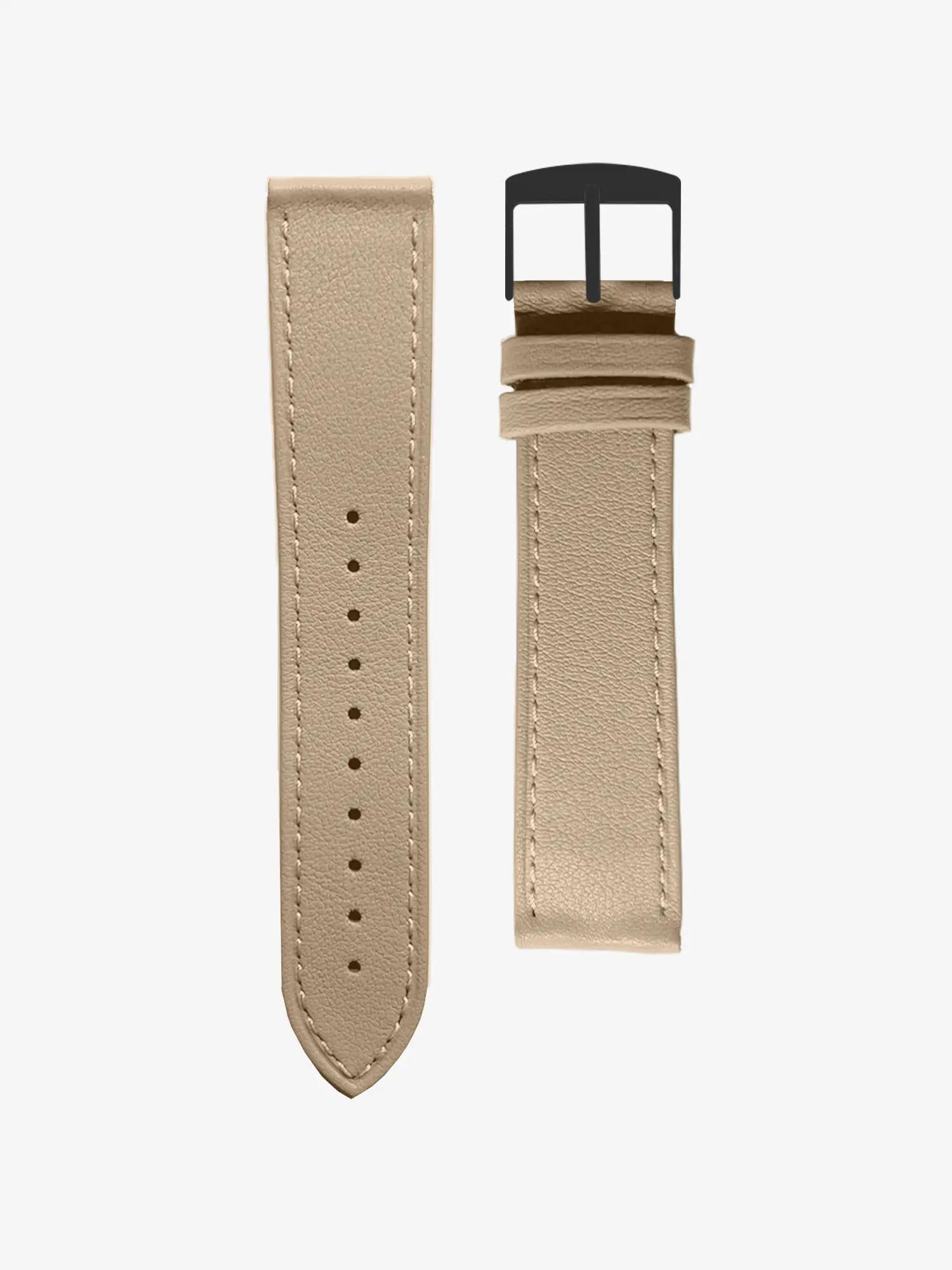 BRACELET CUIR - BEIGE SABLE SURPIQUÉ - Image 3