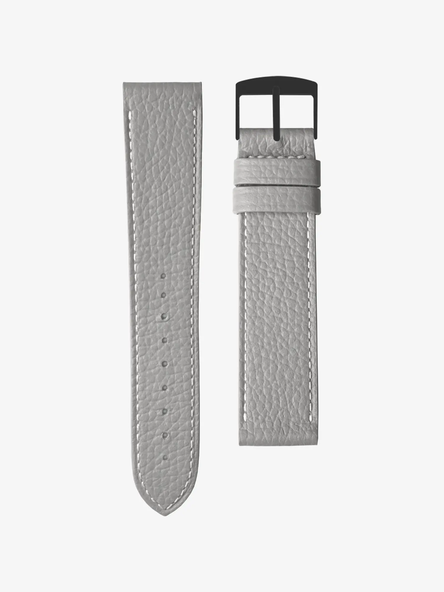 BRACELET CUIR - GRIS PERLE SURPIQUÉ - Image 3