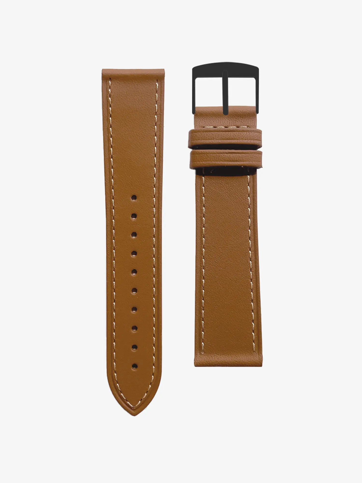 BRACELET CUIR - MARRON HAVANE SURPIQUÉ - Image 6
