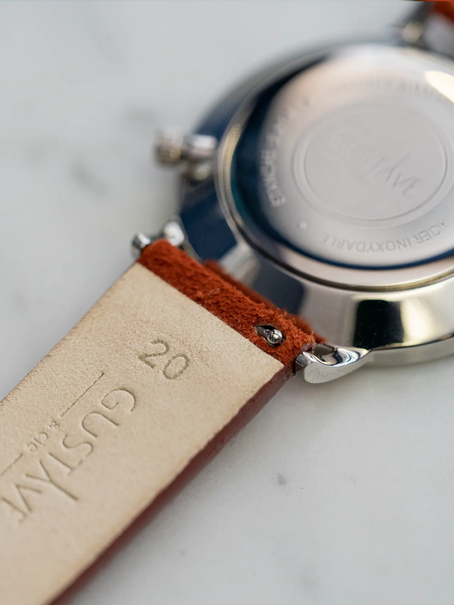BRACELET CUIR - NUBUCK TERRACOTTA - Image 3