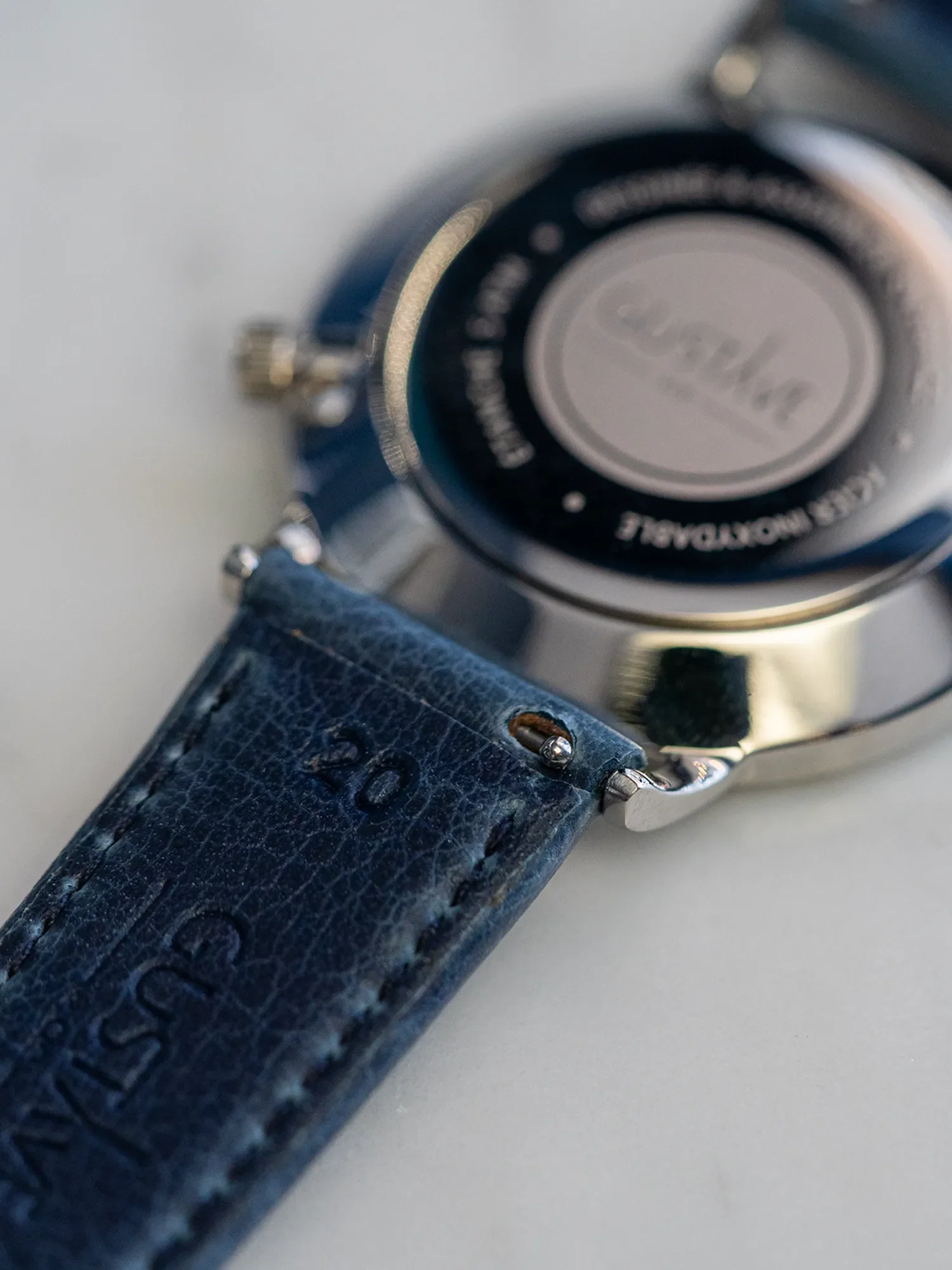BRACELET CUIR VEGAN - BLEU OCÉAN - Image 3