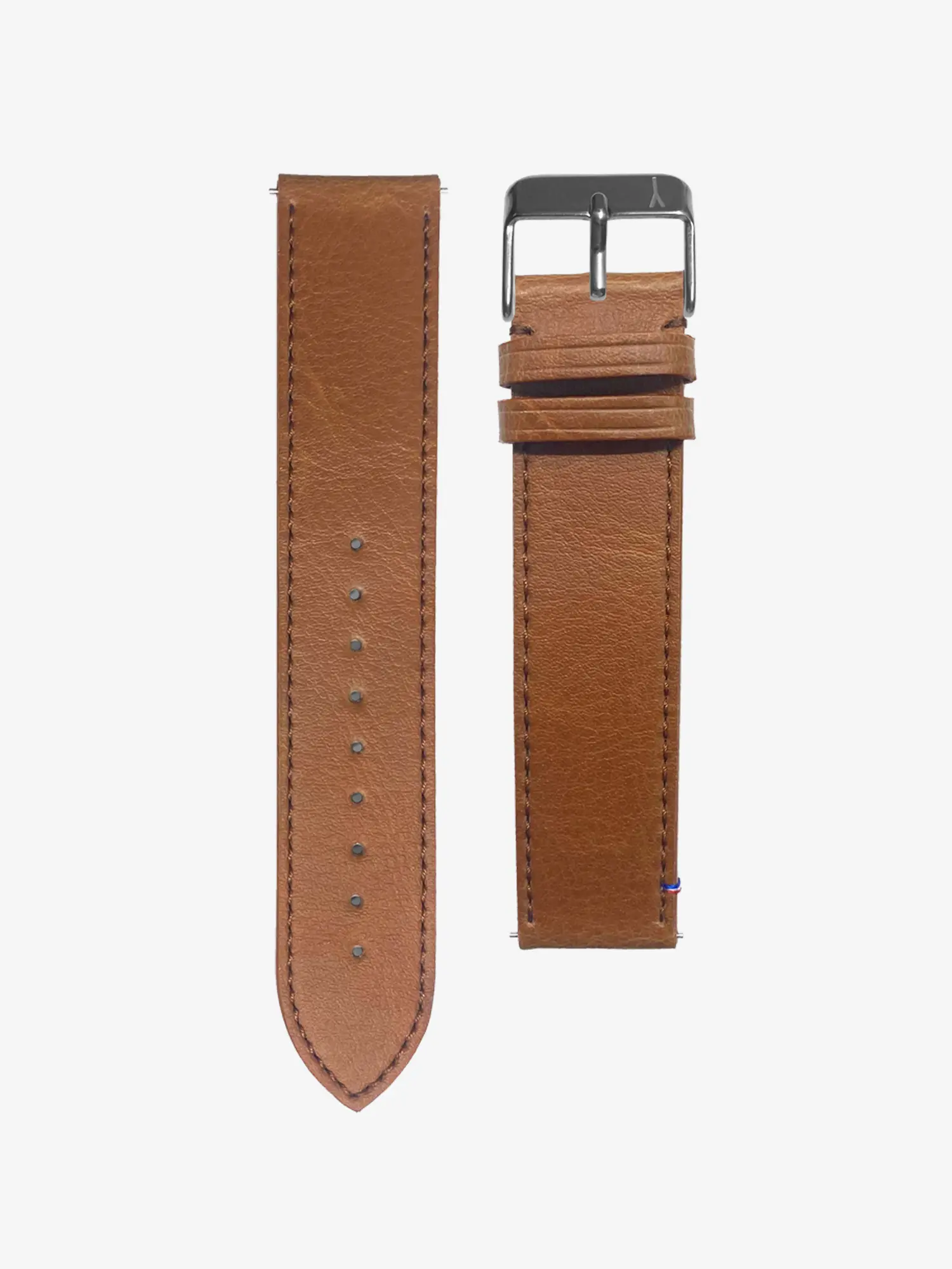 BRACELET CUIR VEGAN - MARRON SURPIQUÉ MADE IN FRANCE - Image 4