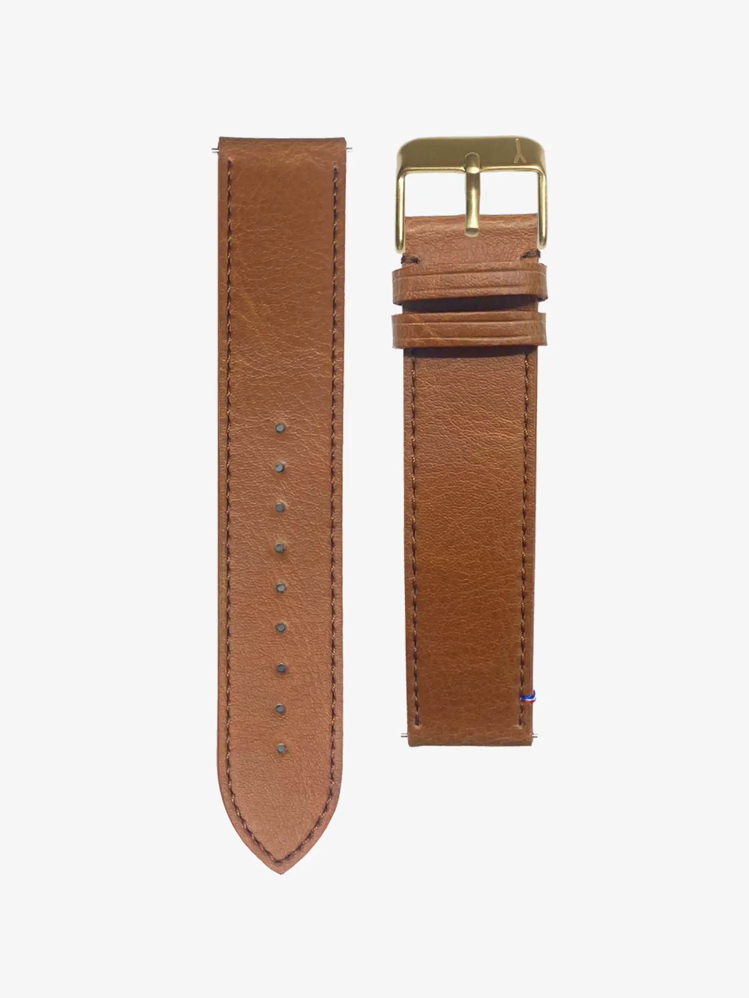 BRACELET CUIR VEGAN - MARRON SURPIQUÉ MADE IN FRANCE - Image 7