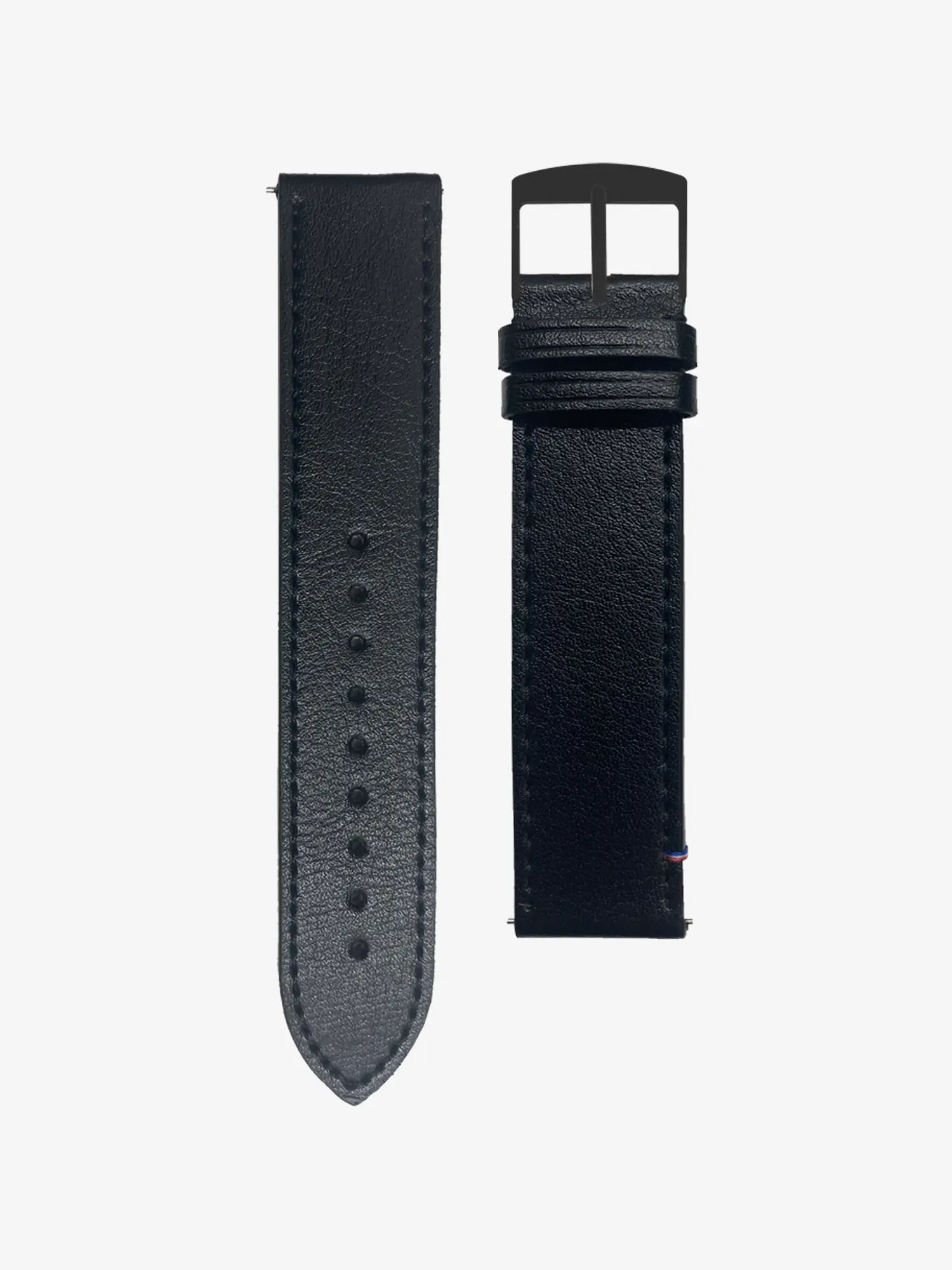 BRACELET CUIR VEGAN - NOIR SURPIQUÉ MADE IN FRANCE - Image 4