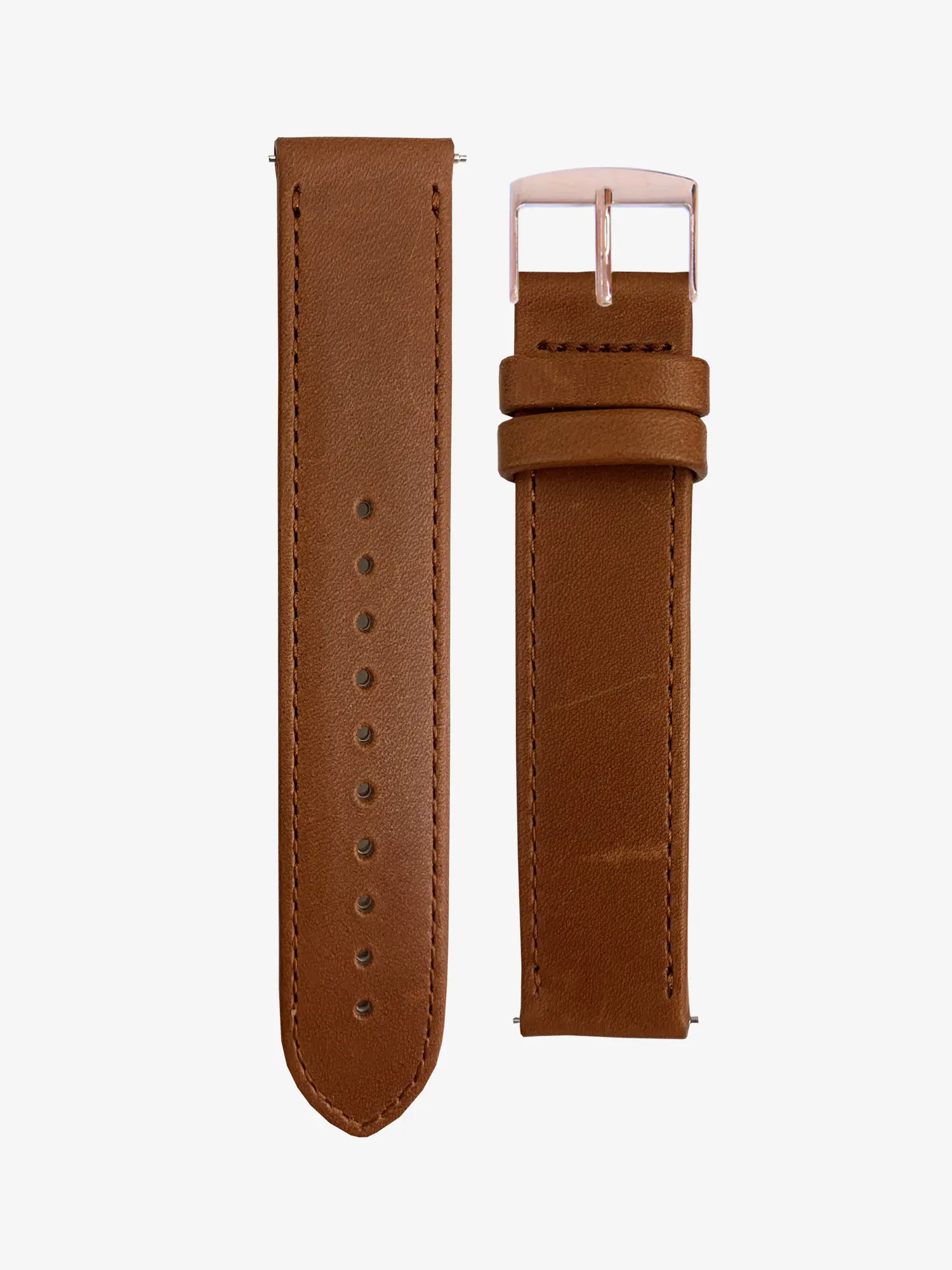 BRACELET CUIR XL - MARRON HAVANE SURPIQUÉ - Image 5