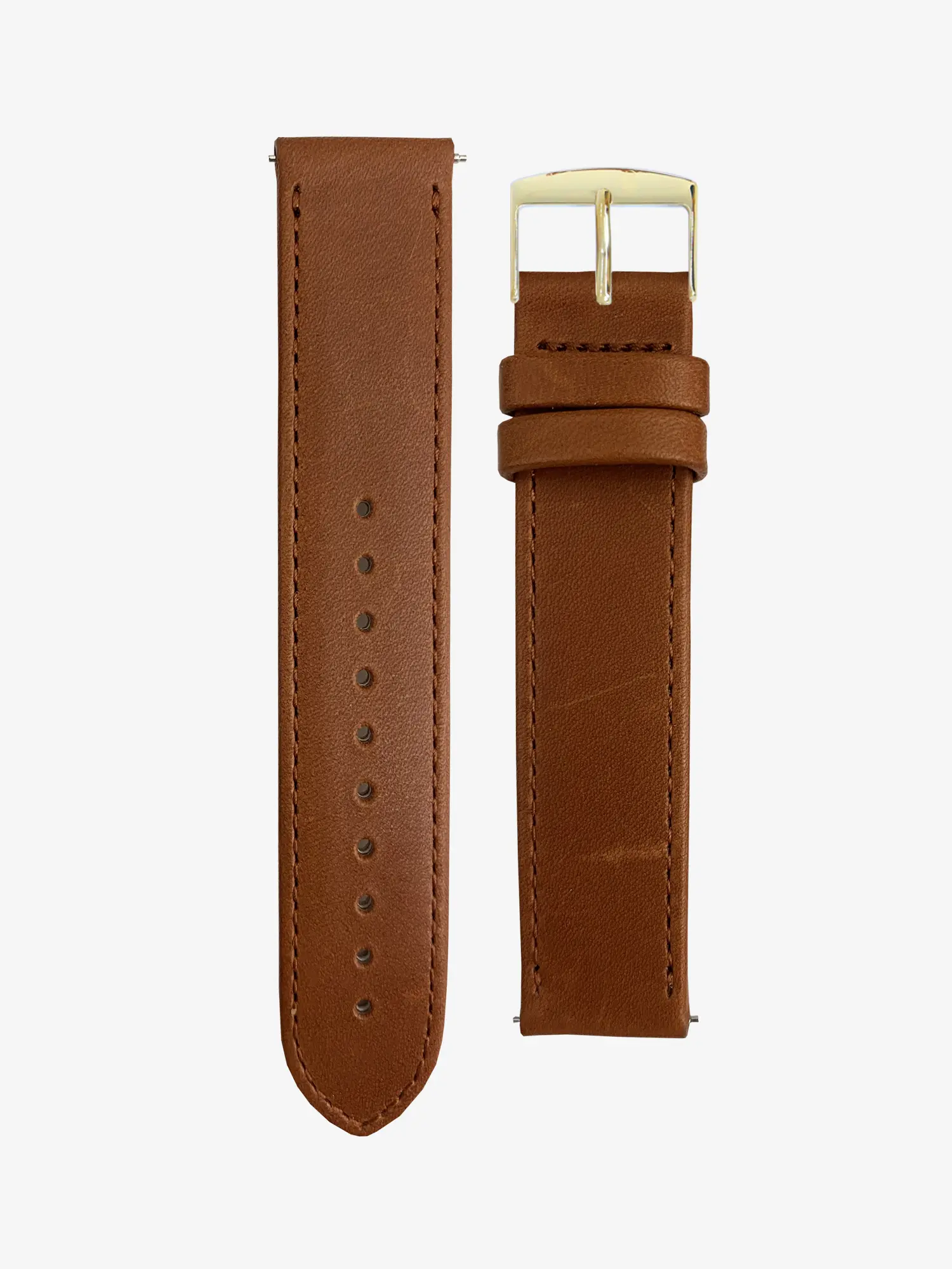BRACELET CUIR XL - MARRON HAVANE SURPIQUÉ - Image 6